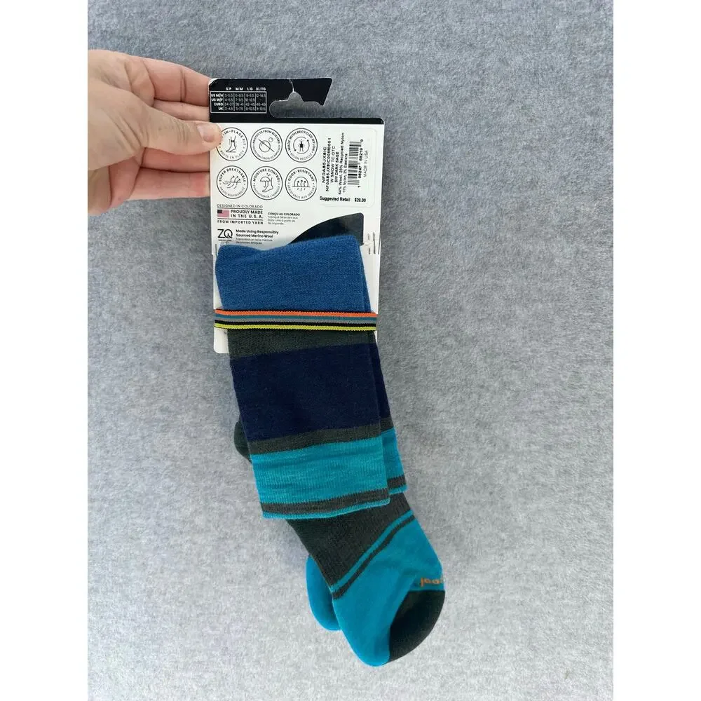 NWT Smartwool Womens M (7-9.5) Snowboarding Socks Cushioned Wool Nylon Sage Blue